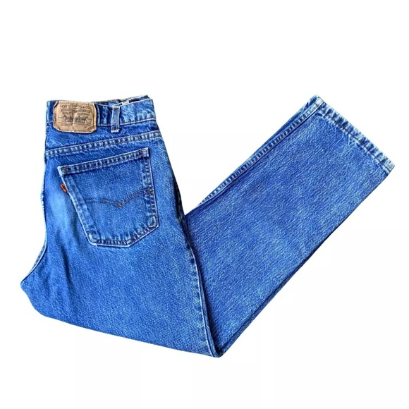 Vintage 90’s USA Made Levi's 305 Orange Tab Husky Medium Wash Denim Jeans - Picture 1 of 7